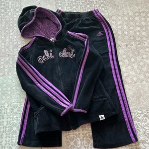 Adidas velour track suit - 6x